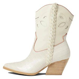 Dolce Vita Lavie Ivory Stella Western Boots, Size 9.5